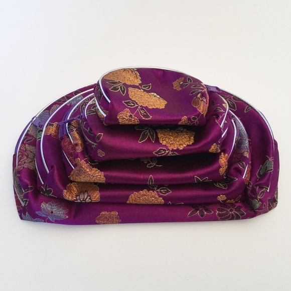 5pc Chinese Silk Cosmetic/Travel Bags! - Picture 3 of 6